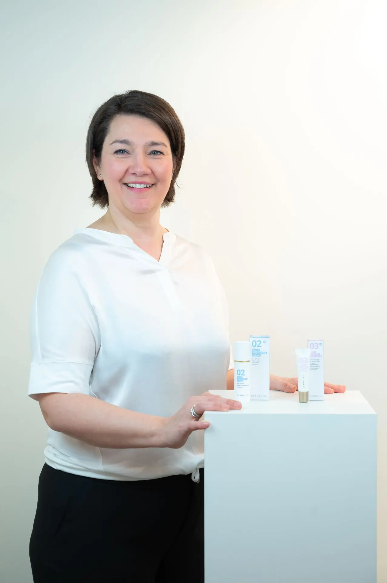 Caroline Monté - zaakvoerder van Jovilux en bedenker van Dermaline